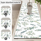 Absorbent Splash Guard Mat for Kitchen Sink, 15×5.5 Inch Cute Fast Drying Drip - Image 2