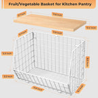 White Fruit Bowl Wire Basket Storage Pantry Fruit and Vegetable Storage Fruit - Image 9