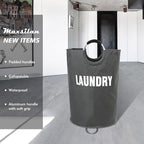 160L XX-Large Laundry Basket, Freestanding Tall Clothes Hamper, Collapsible - Image 2