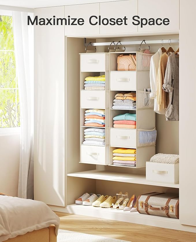 Pipishell Hanging Closet Organizer 6-Shelf, Hanging Shelves - Image 6