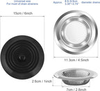 V-TOP Sink Strainer Stopper 4 Pack, Universal Silicone Kitchen Sink Drain - Image 4