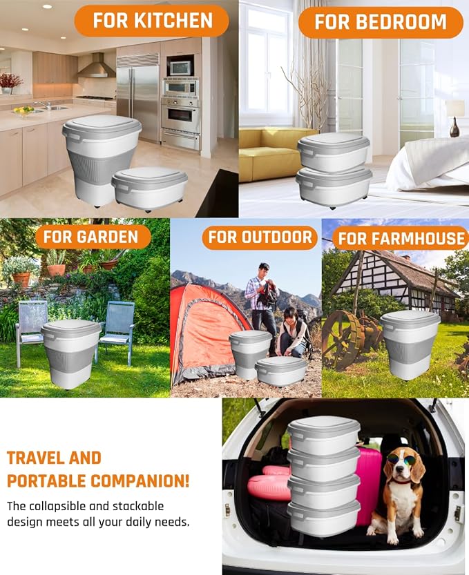 28-30Lbs Dog Food Storage Container, Collapsible Dog Food Container - Image 7