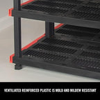 CX Craftsman 4-Tier Highly Durable Storage Rack, 4 Shleves That Support up to 200lbs/shelf, Organization and Storage, Weather-Resistant Design, Easy Assembly, American Made (55H x 40W x 24D) - Image 9