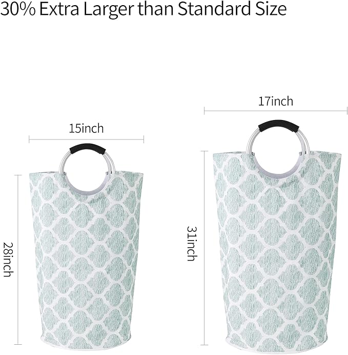 Dalykate Large Laundry Basket 82L Collapsible Oxford Fabric Laundry Hamper - Image 2