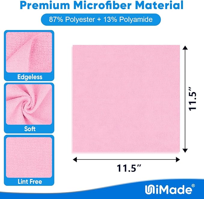 Microfiber Cleaning Cloth, 10 Pack Reusable Microfiber Towels - Image 2