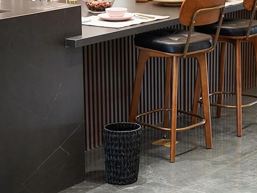 Wicker Trash Can, Small Trash Can, Handwoven Waterproof Wicker Trash Basket - Image 2