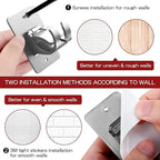 6PCS No Drill Curtain Brackets, Self-Adhesive Rod Holders, Universal Plastic - Image 4