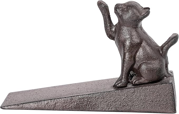 Sungmor Heavy Duty Cast Iron Cat Door Stops | Decorative Cute Animal Statue by Sungmor