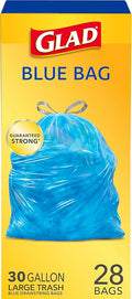 Glad 30 Gallon Garbage Bags, Large Drawstring Trash Bags by GladTrashFoodStorage