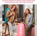 Heavy Duty Laundry Bag with Strap, 2 Pack Travel Laundry Bags - Image 6