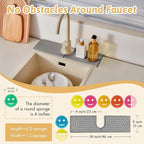 Stone Faucet Mat For Kitchen Sink, Super Absorbent, Sink Stone Quick Dry Around - Image 3