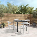 Modern Stackable Dining Chair Set, No Assembly, Plastic Chair, Patio Chair, Suitable for Indoor and Outdoor Cafes and Restaurants, Set of 4 (Cloud White) - Image 7