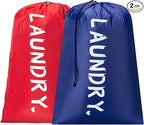 2 Pack XL Travel Laundry Bag, Machine Washable Dirty Clothes Organizer by Unknown