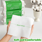 Disposable Face Towels 100 Count, Biodegradable Facial Towels - Image 3