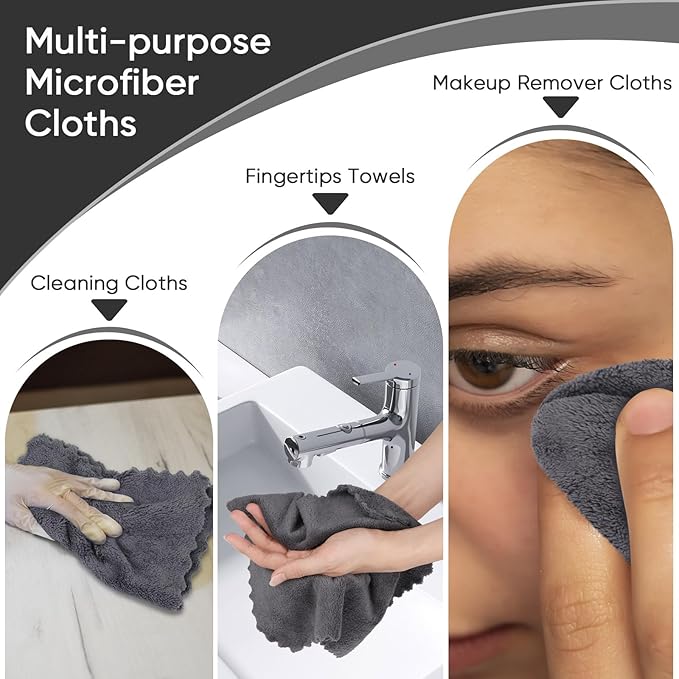 Orighty Washcloths 48 Pack, Ultra Soft Face Cloths 12 x 12 inch, Absorbent & - Image 5