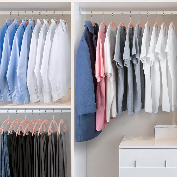 IEOKE Velvet Hangers 50 Pack: Felt Clothes Hangers Heavy Duty Shirt Sweater - Image 8