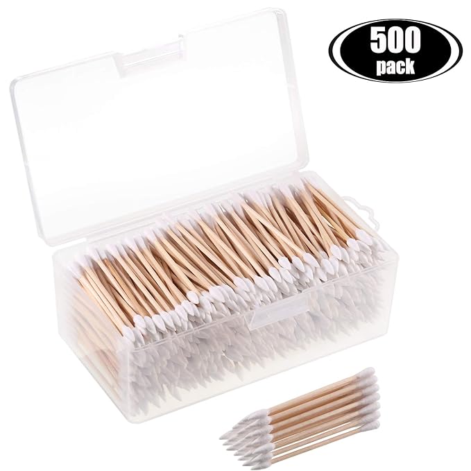Norme 500 Pcs 3 Inch Gun Cleaning Swabs Long Cotton Swabs in Storage Box Long - Image 3