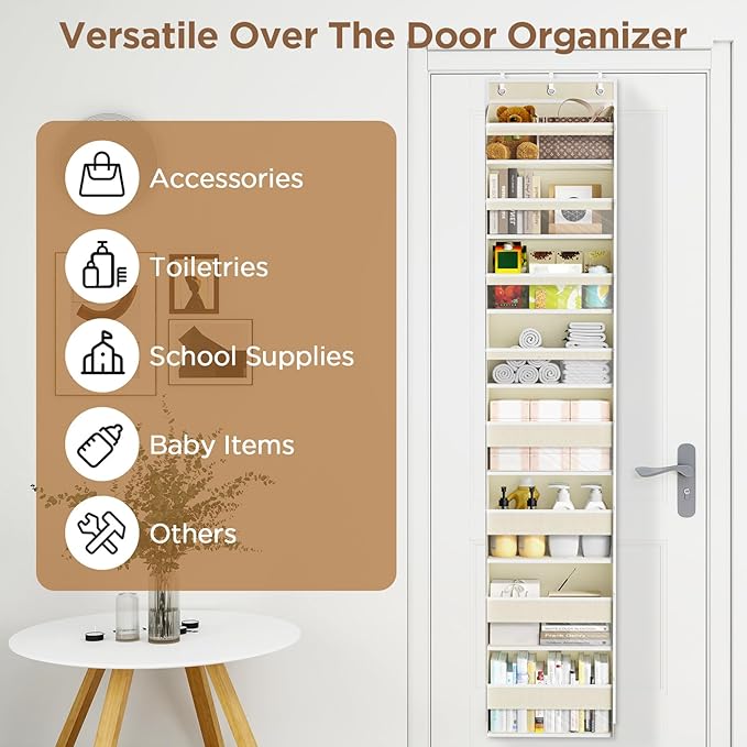 Over The Door Organizer, 8 Shelf Door Hanging Organizers - Image 9