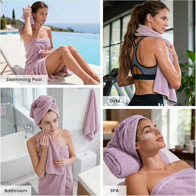 SEMAXE 12-Piece Family Bathroom Towel Set - Image 5
