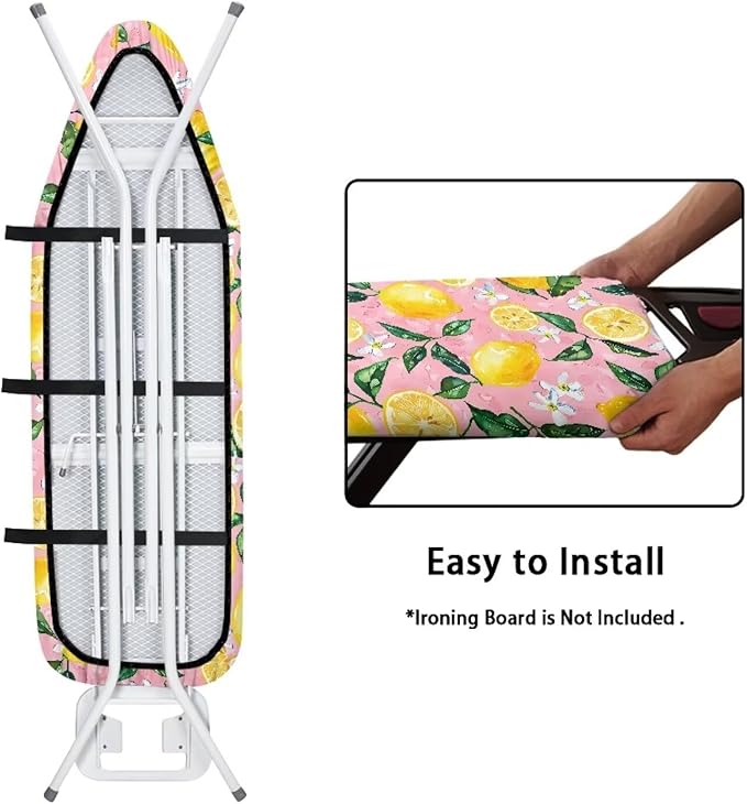 Lemon Ironing Board Cover, Elastic Edge, Heavy Duty Iron Pad Covers Standard - Image 4