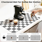 17" x 32" Checkered Dish Drying Mat - Image 4