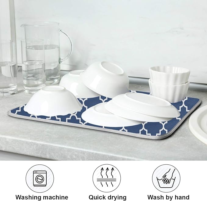 Super Absorbent Dish Drying Mat Microfiber Fast-Drying Dish Mat 16" x 18" - Image 7