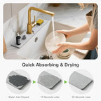 20" x 4" Stone Faucet Mat for Kitchen Sink, Quick Drying Diatomite Sink Tray - Image 3