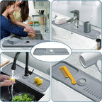 Silicone Sink Splash Guard for Kitchen & Bathroom, 17.7 inch Faucet Mat - Image 5