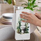 Sage Green Eucalyptus Hand Towels - Image 4