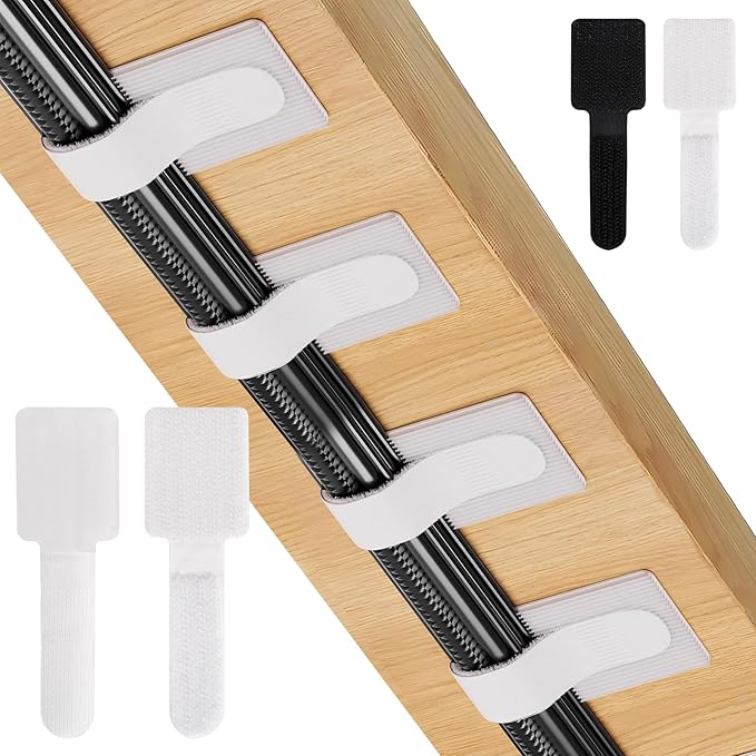 50-Pack Reusable Self-Adhesive Cable Ties Cable Management Adjustable Hook & by AOOTOOSPORT