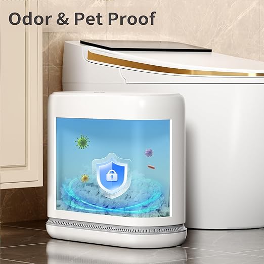Small Bathroom Trash Can with Lid, 3 Gallon Slim Garbage Bin with Pop-Up Lid & - Image 6