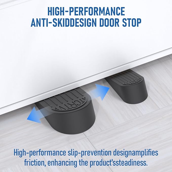 Rubber Widened Door Stopper Wedge – 1 Pack Black Door Stoppers Wedge - Image 4