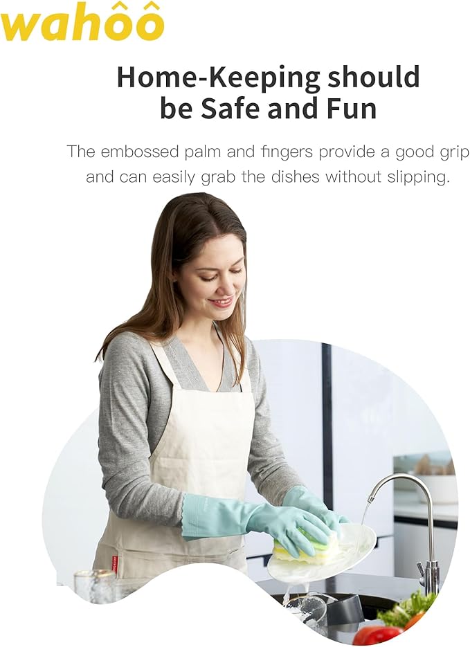 LANON Protection wahoo Skin-Friendly Dishwashing Cleaning Gloves, Dishwashing - Image 4