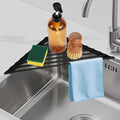 Triangular Sink Rack, Foldable Sink Drying mat, Heat-Resistant, and Rust-Proof by HANZENMA