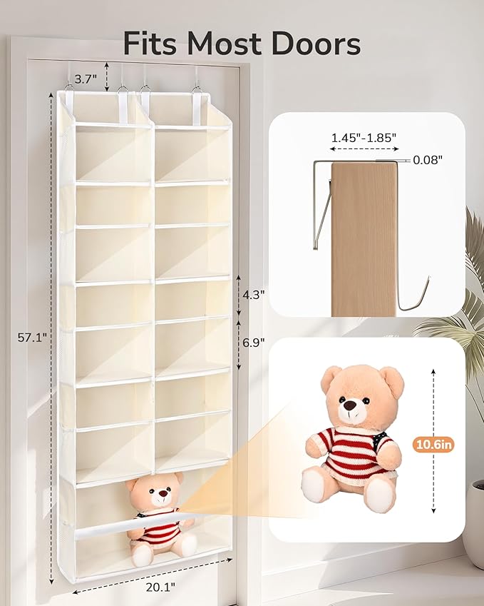 ULG Over the Door Organizer, 5-Tier Hanging Storage - Image 2