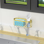 Yazoni 2-in-1 Sponge Holder for Kitchen Sink, Sink Caddy Kitchen Sink Organizer - Image 7