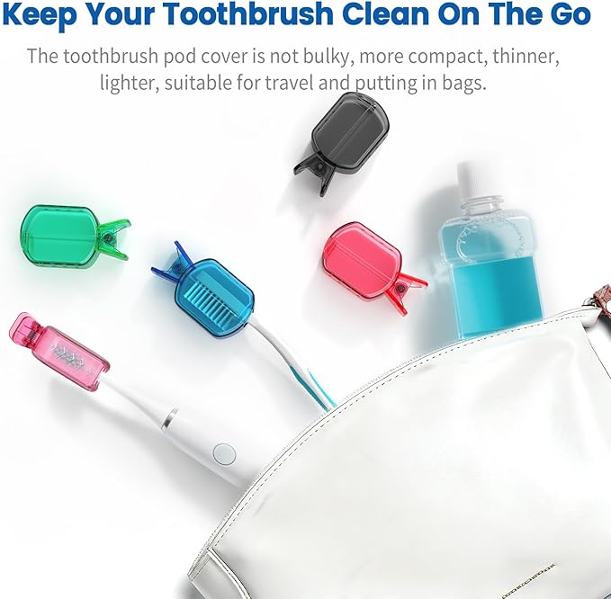Toothbrush Covers Caps, Clip-On Toothbrush Protector - Image 5