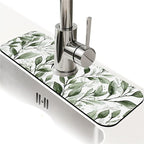 Kitchen Sink Splash Guard，Watercolor-sage foliage Faucet Mat Sink Gadgets-Super by ZHUZHISHAN