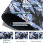 Blooming Lily Sink Splash Guard Faucet Mat Blue Lily Flowers Super Absorbent - Image 3