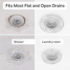 2-Pack Hair Catcher Drain Cover – 5" Dome-Shaped Soft PVC - Image 4