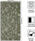 Sage Green Spring Floral Hand Towels - Image 2