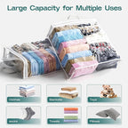 10PACK Clear Zippered Storage Bags - Image 3