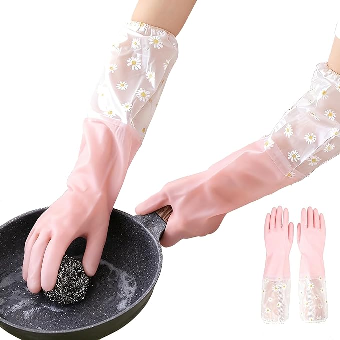 Dishwashing Cleaning Gloves Tear-Resistant Rubber Household Cleaning Gloves by Unknown