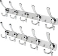 Wall Mount Coat Hook, 2 Pack 15 Hooks Stainless Steel Coat Hangers Rack Robe by WHITGO