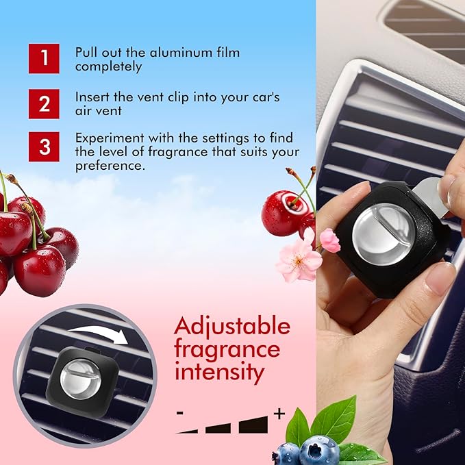 Car Air Fresheners, 6 Pack, Car Fresheners Vent Clips, Long Lasting Air - Image 3