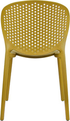 2xhome Set of 2 Patio Dining Chairs | Modern Stackable Outdoor Pool Side Chair | Weather Resistant Plastic for Yard, Porch, Balcony, Kitchen, Yellow - Image 8