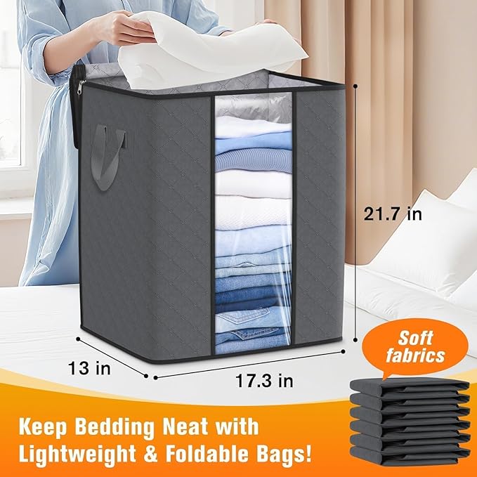 Clothes Storage Bags, 80L Large Capacity Containers - Image 2