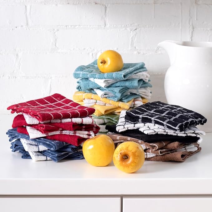 Ritz Premium 100% Cotton Terry Check Kitchen Dish Cloths - Image 6