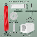 Accessories Kit Replacement for Roborock Q Revo/Qrevo 2R3W, QX Revo/QRT78 Robot - Image 7