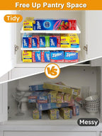 JUPELI Foil and Plastic Wrap Organizer, Expandable Kitchen Pantry Storage - Image 4
